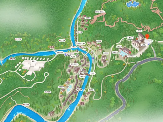 景县结合景区手绘地图智慧导览和720全景技术，可以让景区更加“动”起来，为游客提供更加身临其境的导览体验。